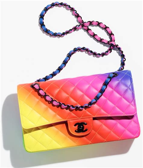 yellow chanel handbags|rainbow chanel bag.